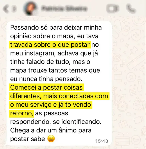 Depoimento Consultora